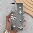 قاب گوشی Galaxy A72 سامسونگ فانتزی برجسته رزینی Luxury Case لنز و دکمه کرومی کد E40-168281