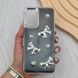 قاب گوشی Galaxy A13 4G - A04S سامسونگ فانتزی برجسته رزینی Luxury Case لنز و دکمه کرومی کد E40-168317