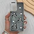 قاب گوشی Galaxy A32 4G سامسونگ فانتزی برجسته رزینی Luxury Case لنز و دکمه کرومی کد E40-168352