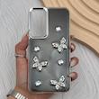 قاب گوشی Galaxy S23 FE سامسونگ فانتزی برجسته رزینی Luxury Case لنز و دکمه کرومی کد E40-168394