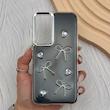 قاب گوشی Galaxy S23 FE سامسونگ فانتزی برجسته رزینی Luxury Case لنز و دکمه کرومی کد E40-168395