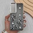 قاب گوشی Galaxy S23 FE سامسونگ فانتزی برجسته رزینی Luxury Case لنز و دکمه کرومی کد E40-168398
