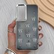 قاب گوشی Galaxy S23 FE سامسونگ فانتزی برجسته رزینی Luxury Case لنز و دکمه کرومی کد E40-168399