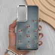 قاب گوشی Galaxy S23 FE سامسونگ فانتزی برجسته رزینی Luxury Case لنز و دکمه کرومی کد E40-168400