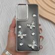 قاب گوشی Galaxy S25 FE سامسونگ فانتزی برجسته رزینی Luxury Case لنز و دکمه کرومی کد E40-168409