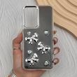 قاب گوشی Galaxy S25 FE سامسونگ فانتزی برجسته رزینی Luxury Case لنز و دکمه کرومی کد E40-168416