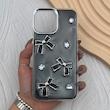 قاب گوشی iPhone 12 Pro Max آیفون فانتزی برجسته رزینی Luxury Case لنز و دکمه کرومی کد E40-168429