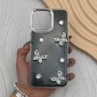 قاب گوشی iPhone 15 Pro Max آیفون فانتزی برجسته رزینی Luxury Case لنز و دکمه کرومی کد E40-168459