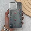 قاب گوشی iPhone 15 Pro Max آیفون فانتزی برجسته رزینی Luxury Case لنز و دکمه کرومی کد E40-168460
