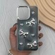 قاب گوشی iPhone 15 Pro Max آیفون فانتزی برجسته رزینی Luxury Case لنز و دکمه کرومی کد E40-168465