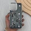 قاب گوشی iPhone 15 Pro Max آیفون فانتزی برجسته رزینی Luxury Case لنز و دکمه کرومی کد E40-168466