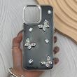 قاب گوشی iPhone 16 Pro Max آیفون فانتزی برجسته رزینی Luxury Case لنز و دکمه کرومی کد E40-168469