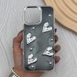 قاب گوشی iPhone 16 Pro Max آیفون فانتزی برجسته رزینی Luxury Case لنز و دکمه کرومی کد E40-168472
