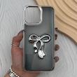 قاب گوشی iPhone 16 Pro Max آیفون فانتزی برجسته رزینی Luxury Case لنز و دکمه کرومی کد E40-168473