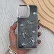 قاب گوشی iPhone 16 Pro Max آیفون فانتزی برجسته رزینی Luxury Case لنز و دکمه کرومی کد E40-168475