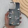 قاب گوشی iPhone 16 Pro Max آیفون فانتزی برجسته رزینی Luxury Case لنز و دکمه کرومی کد E40-168477