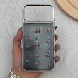 قاب گوشی iPhone 17 Pro Max آیفون فانتزی برجسته رزینی Luxury Case لنز و دکمه کرومی کد E40-168481