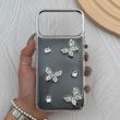 قاب گوشی iPhone 17 Pro Max آیفون فانتزی برجسته رزینی Luxury Case لنز و دکمه کرومی کد E40-168484