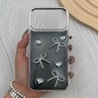 قاب گوشی iPhone 17 Pro Max آیفون فانتزی برجسته رزینی Luxury Case لنز و دکمه کرومی کد E40-168486