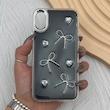 قاب گوشی iPhone X - XS آیفون فانتزی برجسته رزینی Luxury Case لنز و دکمه کرومی کد E40-168505