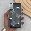 قاب گوشی iPhone X - XS آیفون فانتزی برجسته رزینی Luxury Case لنز و دکمه کرومی کد E40-168506