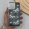 قاب گوشی iPhone 16 آیفون فانتزی برجسته رزینی Luxury Case لنز و دکمه کرومی کد E40-168517