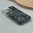 قاب گوشی iPhone 16 آیفون فانتزی برجسته رزینی Luxury Case لنز و دکمه کرومی کد E40-168520