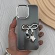قاب گوشی iPhone 16 آیفون فانتزی برجسته رزینی Luxury Case لنز و دکمه کرومی کد E40-168521