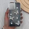 قاب گوشی iPhone 16 آیفون فانتزی برجسته رزینی Luxury Case لنز و دکمه کرومی کد E40-168523