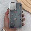 قاب گوشی iPhone 16 آیفون فانتزی برجسته رزینی Luxury Case لنز و دکمه کرومی کد E40-168524