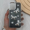 قاب گوشی iPhone 17 آیفون فانتزی برجسته رزینی Luxury Case لنز و دکمه کرومی کد E40-168528