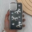 قاب گوشی iPhone 17 آیفون فانتزی برجسته رزینی Luxury Case لنز و دکمه کرومی کد E40-168528