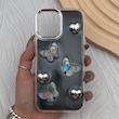 قاب گوشی iPhone 17 آیفون فانتزی برجسته رزینی Luxury Case لنز و دکمه کرومی کد E40-168529