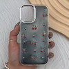 قاب گوشی iPhone 17 آیفون فانتزی برجسته رزینی Luxury Case لنز و دکمه کرومی کد E40-168532