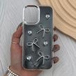 قاب گوشی iPhone 17 آیفون فانتزی برجسته رزینی Luxury Case لنز و دکمه کرومی کد E40-168535