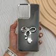 قاب گوشی Redmi 12 - Poco M6 Pro 5G شیائومی فانتزی برجسته رزینی Luxury Case لنز و دکمه کرومی کد E40-168603