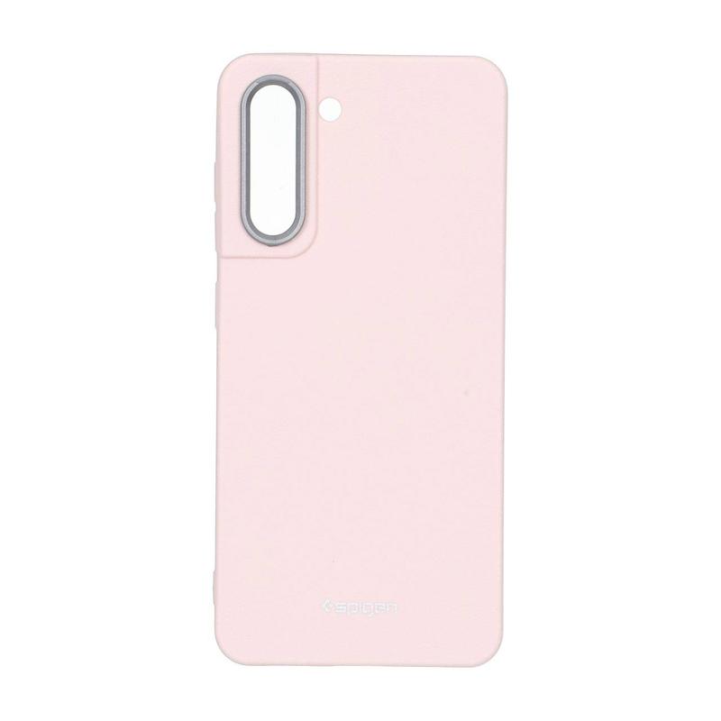 قاب گوشی Galaxy S21 FE سامسونگ لدر دیزاین SOFT Lether Design اسپیگن Spigen سیلیکونی طرح چرم صورتی کد 180921
