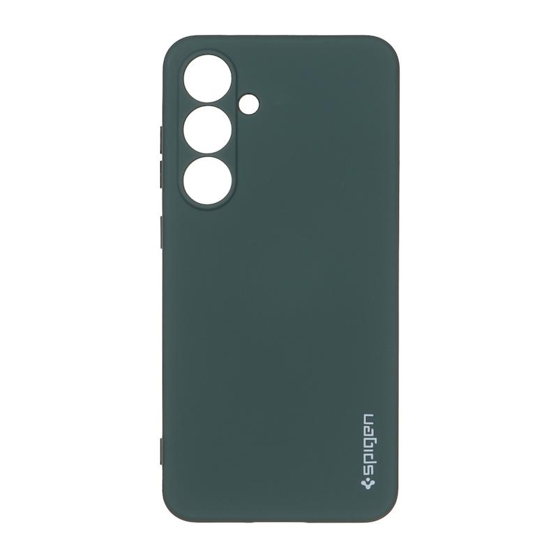 قاب گوشی Galaxy S24 FE سامسونگ سیلیکونی ژله ای PC برند SPIGEN اسپیگن سبز تیره کد 180958