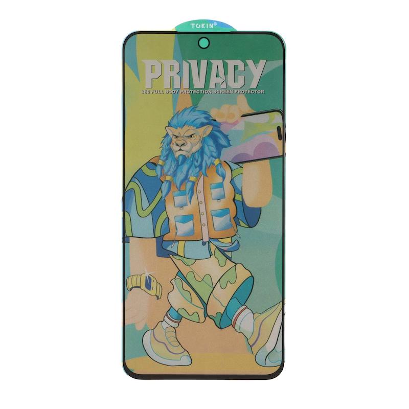 گلس گوشی Galaxy A36 - A56 - S24 FE - A37 - A57 - S25 FE سامسونگ شیشه ای حریم شخصی شیشه ای Tokin Privacy فول کاور اورجینال کد G103-180970