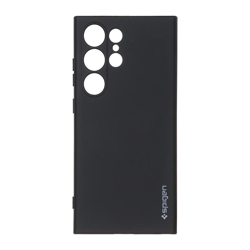 قاب گوشی Galaxy S24 Ultra سامسونگ سیلیکونی ژله ای PC برند SPIGEN اسپیگن مشکی کد 180972