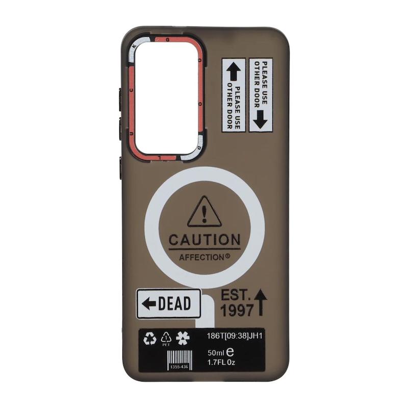 قاب گوشی Galaxy S25 FE سامسونگ Caution مات طرح مگ سیف دکمه متال کد 180989