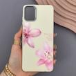 قاب گوشی Galaxy A06 سامسونگ لدر کیس سیلیکونی فانتزی لنز سیلور طرح گل لیلیوم صورتی کد 169200