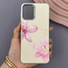 قاب گوشی Galaxy A12 - M12 سامسونگ لدر کیس سیلیکونی فانتزی لنز سیلور طرح گل لیلیوم صورتی کد 169204