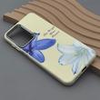 قاب گوشی Galaxy A26 سامسونگ لدر کیس سیلیکونی فانتزی لنز سیلور طرح گل لیلیوم آبی کد 169217
