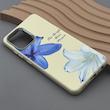 قاب گوشی Galaxy A32 4G سامسونگ لدر کیس سیلیکونی فانتزی لنز سیلور طرح گل لیلیوم آبی کد 169218