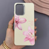 قاب گوشی Galaxy A32 4G سامسونگ لدر کیس سیلیکونی فانتزی لنز سیلور طرح گل لیلیوم صورتی کد 169219
