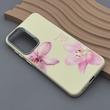 قاب گوشی Galaxy A36 سامسونگ لدر کیس سیلیکونی فانتزی لنز سیلور طرح گل لیلیوم صورتی کد 169220