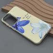 قاب گوشی Galaxy A36 سامسونگ لدر کیس سیلیکونی فانتزی لنز سیلور طرح گل لیلیوم آبی کد 169221