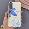 قاب گوشی Galaxy A30S - A50S - A50 سامسونگ لدر کیس سیلیکونی فانتزی لنز سیلور طرح گل لیلیوم آبی کد 169225