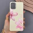 قاب گوشی Galaxy A51 سامسونگ لدر کیس سیلیکونی فانتزی لنز سیلور طرح گل لیلیوم صورتی کد E58-169227